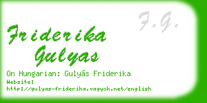 friderika gulyas business card